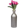 Uniquewise Modern Decorative Iron Hammered Tabletop Centerpiece Flower Vase, PK 2 QI004129.2
